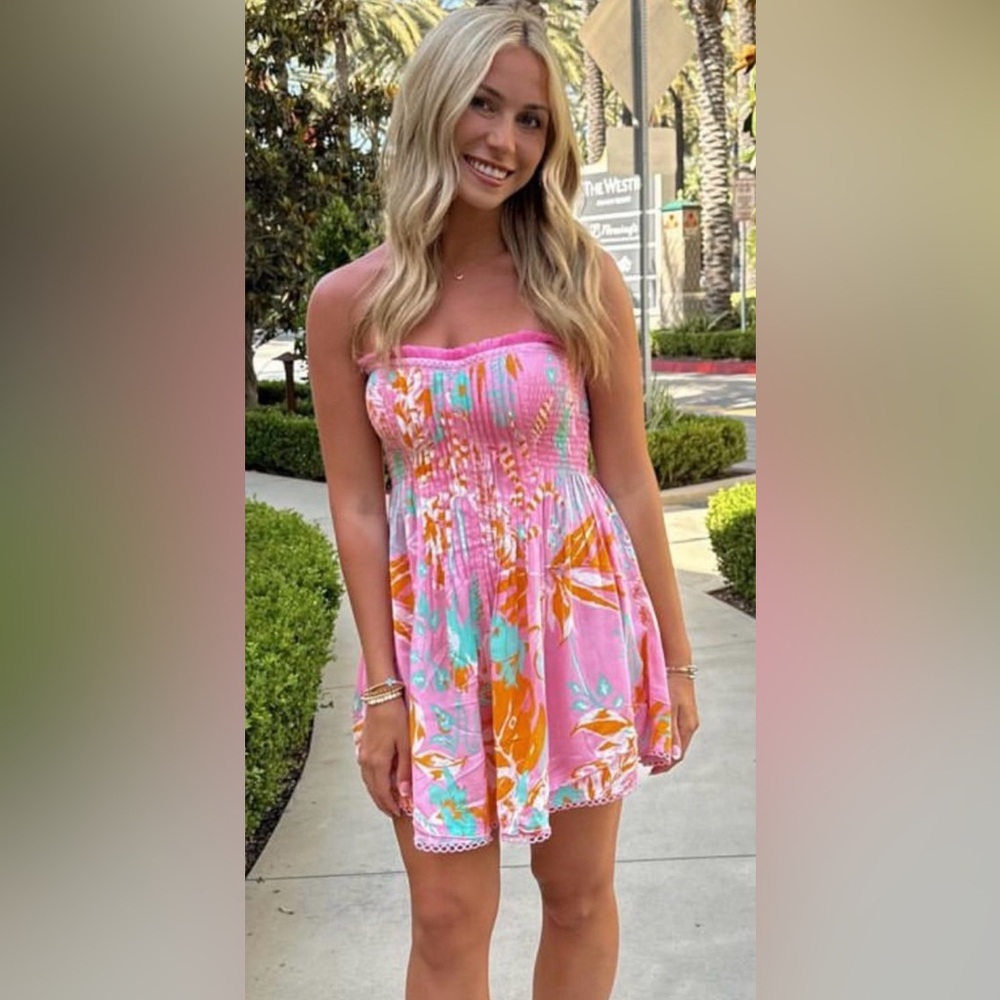 Poupette St Barth "Cory" strapless mini dress size XS